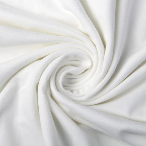 David Angie Double Brushed Poly Knit Fabric Solid Color 4 Way Stretch Spandex Knitting Fabric DBP Fabric by The Yard for Clothes Sewing (White)...
