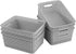 6-Pack Plastic Weave Storage Basket, Storage Basket Sets, Light Gray...