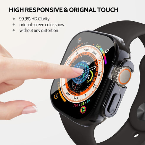 2 Pack TPU case for Apple Watch Series Ultra 49mm with Screen Protector, Soft TPU Shockproof Waterproof Protective Case for iwatch Ultra 49 mm...