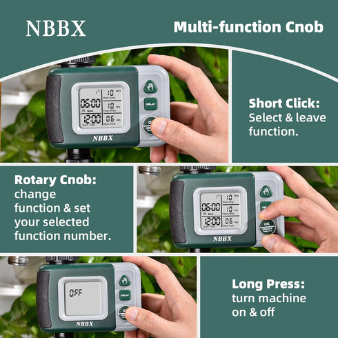 6630G Sprinkler Hose Watering Timer for Garden Irrigation, 1 Outlet, Green...