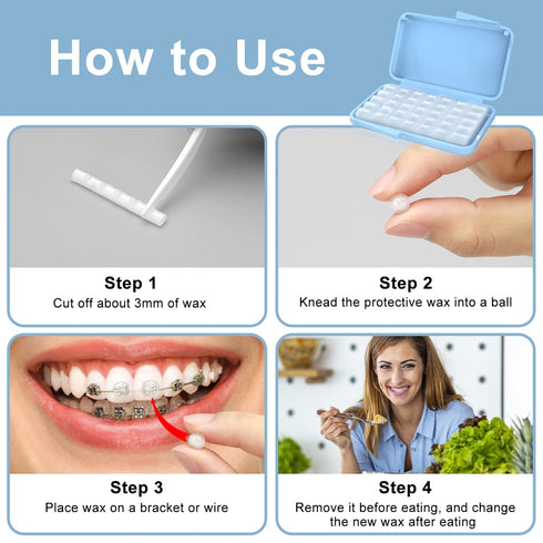 BVN Braces Wax Dental Wax: 20 Boxes Orthodontic Wax Strips, Braces Wax for Teeth, Ortho Wax for Braces, Tooth Wax, Mouth Wax, Oral Wax for Braces,...