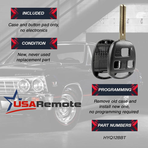 fits Key Shell Case Cover Keyless Entry Remote Fob Fix Repair...