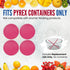 Replacement Lid for Pyrex 5" Storage Plastic Cover 2 Cup Bowl 7200-PC Fuchsia (4-Pack)...