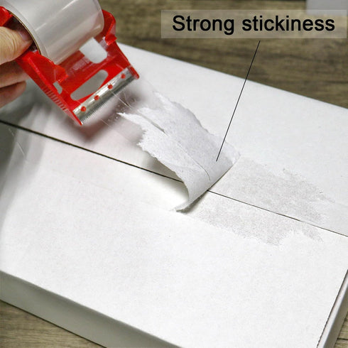 BOMEI PACK Clear No Noise Packing Tape with Dispenser,Heavy Duty Noiseless Packaging Tape for Shipping and Storage,Industrial Strong Moving Tape f...