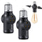 Feekoon 2 Pcs 3 Prong Light Socket Adapter, E26 Light Bulb Outlet Adapter, Polarized Light Socket to Plug Adapter, Light Bulb to 2/3 Prong Outlet ...