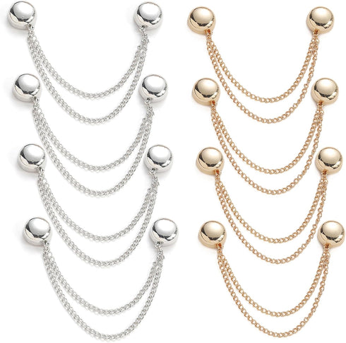 8PCS Hem Holder Scarf Buckle - Magnetic Dress Sleeve Clips for Women & Girls, Strong Snap Tie for Shirts, Tops, and Skirts - Decoration No-Pin Wai...
