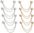 8PCS Hem Holder Scarf Buckle - Magnetic Dress Sleeve Clips for Women & Girls, Strong Snap Tie for Shirts, Tops, and Skirts - Decoration No-Pin Wai...