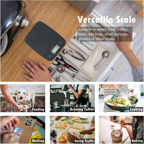 NUTRI FIT Digital Food Scale, 11lb Kitchen Scale Digital Weight, Cooking Scale for Food Ounces and Grams, 4 Units with 0.1oz/1g Precision, LCD Dis...