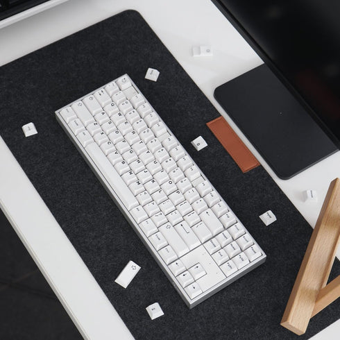 White Keycaps Set Cherry Profile Doubleshot Bow Keycaps 120 Keys Custom Keyboard Keycap for 60% 65% 70% 75% Cherry MX Gateron Kailh Switches Mecha...