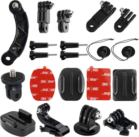 Helmet Sticky Mounts Adhesive Buckle Mount Accessory Kit for Insta360 ACE Pro X3 X2 X RS R GO 3 2, Basic Adapter Grab Bag accessories Compatible w...