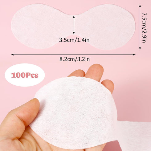 100Pcs Disposable Non Woven Eye Care, Clear Eye Mask Paper Lightweight Eye Covers for Facials Cotton Skincare Spa Paper Eye Nose Face Pads for Ski...