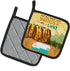 Caroline's Treasures VHA3025PTHD Retro Camper Camping Wander Pair of Pot Holders Kitchen Heat Resistant Pot Holders Sets Oven Hot Pads for Cooking...