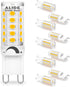 ALIDE G9 Led Bulbs Dimmable 3W Replace 20W 25W 30W Halogen Equivalent,2700K Soft Warm White, AC120V G9 Clear T4 Bi-pin Led Bulbs for Chandelier Pe...