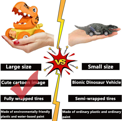 Dinosaur toy,press & go car toy dinosaur push and go toy for 2 3 4 5 year old boys girls Party birthday gift car toy(Wheel color random)...