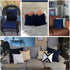 Fancy Homi Pack of 2 Corduroy Soft Decorative Throw Pillow Covers with Pom-poms, Solid Square Cushion Case Pillow Cases Set for Couch Sofa Bedroom...