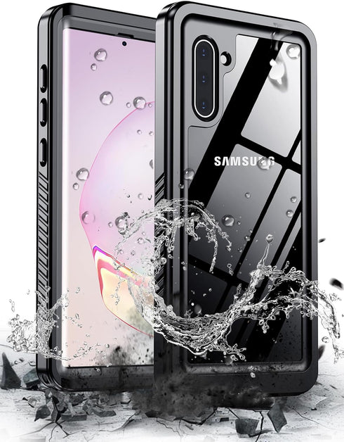 Hualele for Samsung Galaxy Note 10 Case Waterproof, Built in Lens & Screen Protector Rugged Full Body Heavy Duty Protective Military Grade IP68 Un...