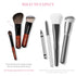 Cosme 9 FLAWLESS FACE MINI Makeup Brush Set: Foundation, Eyeshadow, Blush, Contour, Powder Make Up Brush Set & Case. Synthetic & Natural Hair Make...