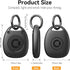 (4 Pack) AirTag Keychain Holder Case | IPX8 Waterproof, Ultra-Compact | Portable Air Tag Holder Cover for Dog Collar, Backpack, Keys, Luggage - Bl...