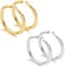 sovesi Chunky Gold Hoop Earrings for Women with 925 Sterling Silver Post, 14K Gold Plated Small Thick Gold Hoops Earrings for Women...