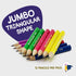 Short Jumbo Kids Pencils for Preschoolers, Kindergarten, Toddlers & Beginners - 12 Fat Pencils and 1 Sharpener & Eraser, HB Pencils, Triangle Grip...