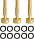 Adjustable Metal Twist Hose Nozzle Sprayer, 4" Heavy-Duty Brass Hose Nozzle Garden Sprayer with 10 Rubber Washers, for Gardening Watering Patio La...