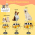 Pet Cats Dogs 2 in 1 Food Water Bowls - Non Slip Skid Proof Heavy Duty Pet Cats Dog Food Water Bowls for Feeding Drinking Medium Dogs (Yellow Flow...