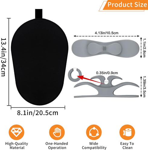 Sliding Mat for Kitchenaid Mixer with 2 Grey Kitchen Accessories, Mover Slider Mat Pad for 5-8 Qt Bowl-Lift Stand Mixer, Kitchen Appliance Slider ...