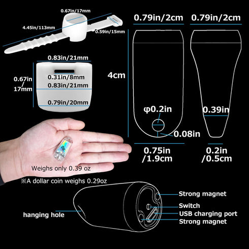 2 Pack USB Mini LED Lantern, Waterproof EDC Keychain LED Flashlight for Camping, Rechargeable Battery Small Stick Lamp Maglite Puck Dog Collar Tor...