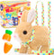 Tagitary Plush Toys Bunny Electronic Toy with Sounds,Wiggling Ears,Hopping,Twitching Mouth and Nose, Interactive Rabbit Toy for Kids with Leash,Ea...