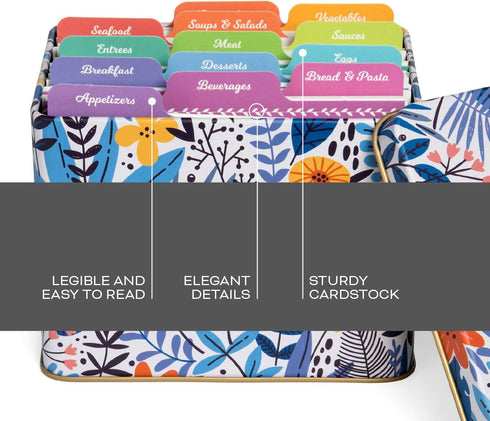 Jot & Mark Recipe Card Dividers | 24 Tabs per Set, Works with 4x6 Inch Cards, Helps Organize Recipe Box (Rainbow)...