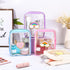 4 Pcs Preppy Patch Makeup Bag Cute Chenille Letter Pouch Cosmetic Makeup Cases Toiletry Bag with Zipper Travel Organizer Stuff Skincare Bags for G...