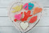 R&M Valentine Cookie Cutter Set, Includes 7 Shapes, Heart, Double Heart, Arrow, Dove, Lips, Cupid Cookie Cutter. Red, Pink, White Polyresin Coated...