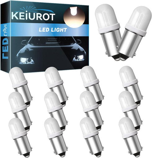 Keiurot GE44 47 Bulb 755 756 1893 1895 1847 Bulb BA9S DC AC 6.3V 6V Bayonet Led Bulb for Pinball Led Bulbs Pinball Machine Light Bulb Warm White N...