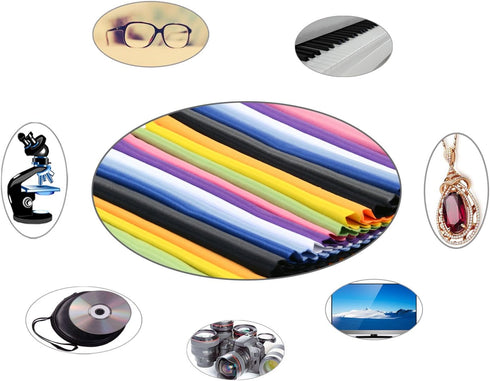 20-Pack Microfiber Cleaning Cloths for Smart Phones, Laptops, Tablets, Lenses, LCD Monitor, TV, Camera, Eyeglasses, Optics Etc...