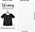 Zonon 100 Pieces Black T-Shirt Washing Instructions Cards Shirt Care Instructions Cards with Shirt Graphic Customer Direction Cards Clothing Packa...