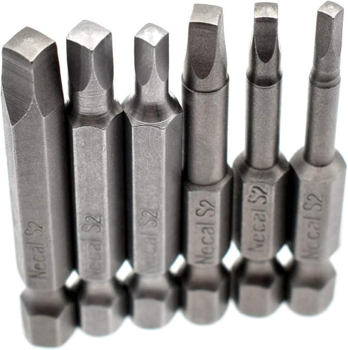 1/4-Inch Shank Magnetic Square Head Screwdriver Bits Power Tools SQ1 SQ2 SQ2.74 SQ3 SQ4 SQ5 50mm/2 Inch Length(1Set)...