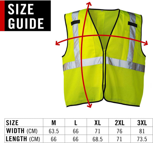 Coast SV300 Rechargeable Lighted High Visibility Safety Vest, Dual Mode, Zip Front, 2 Pockets, 2 Mic Tabs, Meets ANSI/ISEA Standards, 360 Visibili...