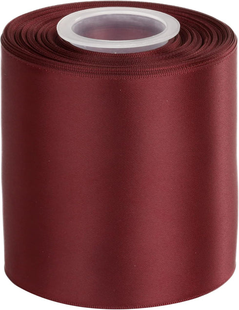 4" wide Double Face Satin Ribbon 25 Yards (277-Burgundy?, Set for Bow, Party Decor, Sewing Applications, Wedding and Craft...