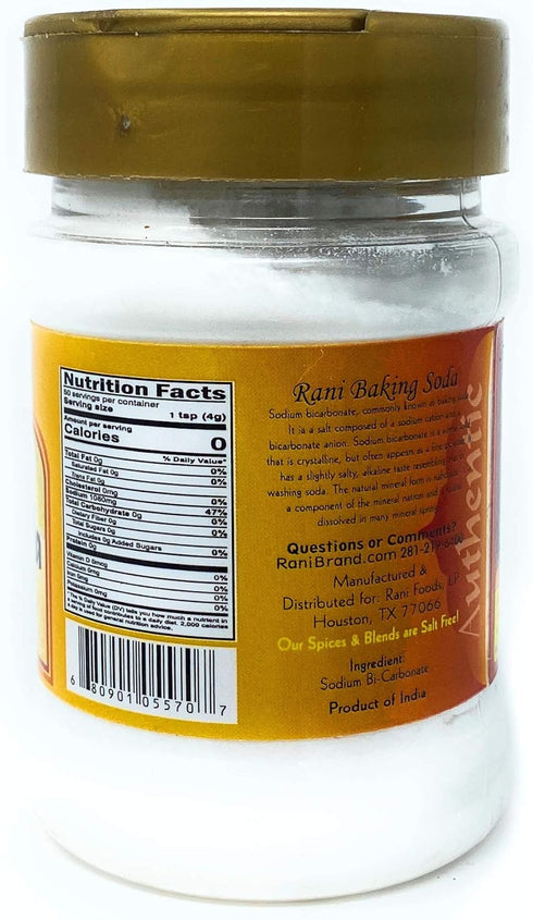 Rani Baking Soda (SODIUM BI-CARBONATE) 7oz (200g) PET Jar ~ Used for cooking, NON-GMO | Indian Origin | Gluten Friendly...