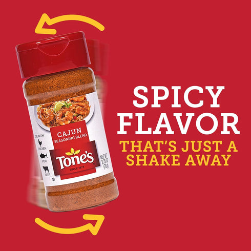 Tone's Cajun Seasoning Blend, 2.75 Ounce...