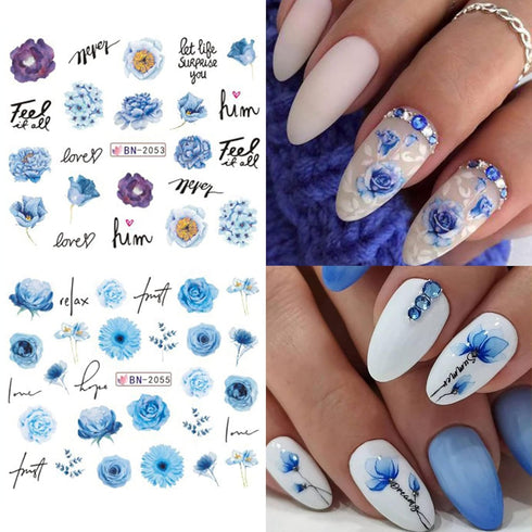 12 Sheets Nail Art Stickers Decals Flower Spring Nail Decals Charming Daisy Nail Stickers for Nail Art Supplies Water Transfer Nail Accessories fo...