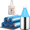 4 Gallon Trash Bag Drawstring Small Clear Trash Bags for Kitchen Bathroom Home Office 80 Count Pack of 5 Blue...