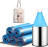 4 Gallon Trash Bag Drawstring Small Clear Trash Bags for Kitchen Bathroom Home Office 80 Count Pack of 5 Blue...
