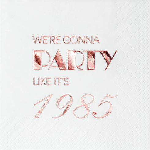 Crisky 40th Birthday Cocktail Napkins Rose Gold for Women 40th Birthday Party Decorations for Cake Dessert Berverage Table, 40th Birthday Party Su...