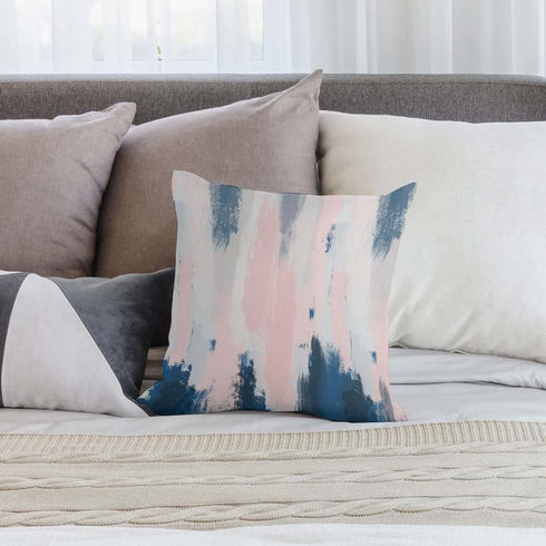 Nebra Abstract Blush and Blue Throw Pillow Covers Cozy Square Throw Pillowcases Home Decor for Bed Couch Sofa Living Room Cushion Cover 18*18inch,...