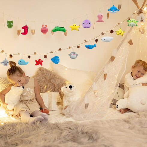 40 PCS Mini Ocean Animal Plush Toys Set Cute Small Sea Creatures Stuffed Toy Keychain for Party Favors Keychain Ornament for Goody Bag Easter Egg ...