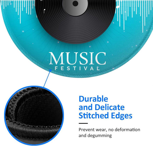 Mouse Pad, Music Record Vinyl Mouse Pads Mousepad, Anti-Slip Rubber Mouse Mat Desk Pad for Gaming Office Laptop Computer...