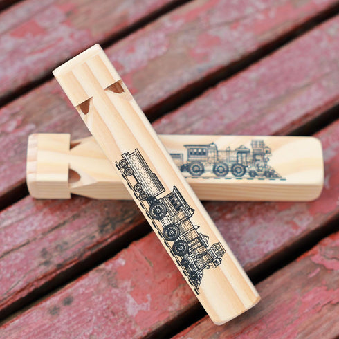 5 PCS-Wooden Train Whistle Musical Toy for Kids (4 Tone)...