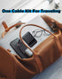 USB Type C to C Charging and Data Transfer Cable with 3 Adapters Combination Set in Credit Card Size Case...