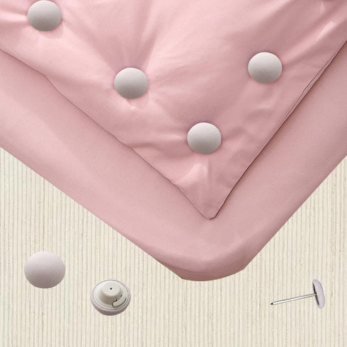 Duvet Pin Duvet Clips, 8 Pieces Mushroom Quilt Holder, Non-Slip Quilt Fixator Sheet Fasteners with One-Key Unlock for Quilt, Cushions, Curtains (G...